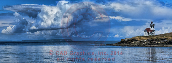 Patos Island, WA-Lighthouse Pano 2011-06-25